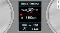 Cuadro de instrumentos: Parada del motor no disponible temporalmente